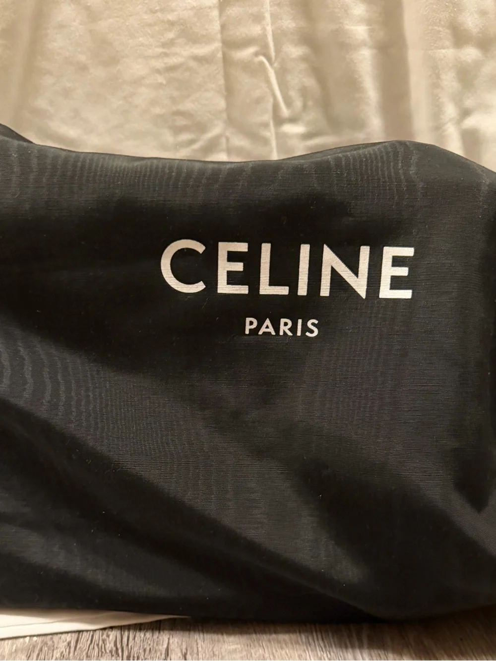 Celine  Tricolor Leather Satchel - Taupe, Black & Coral with dust bag